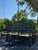 Set of 6 Vintage Black Painted Spindle-Back & Ladder-Back Rush Seat Dining Chairs For Sale In Tampa - Image 6 of 12