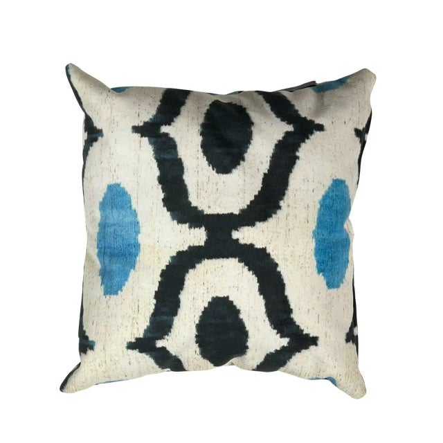 Modern Double Sided Multi Color Turkish Style Ikat Pillow For Sale - Image 3 of 3