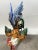 Vintage Hand-Painted Italian Majolica Ceramic Fighting Rooster Sculpture, a Pair 1980's For Sale - Image 4 of 15