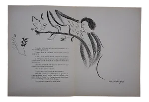 1964 Vintage Chagall Lithograph for Derriere Le Miroir
