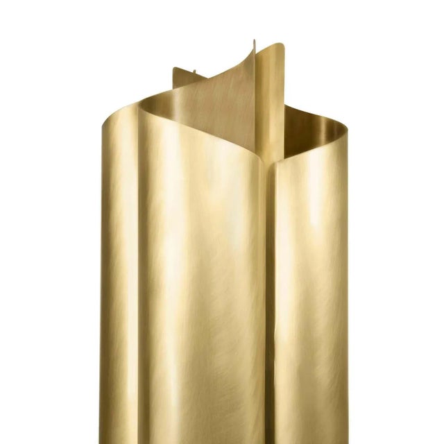 Floor lamp in polished brass Custom sizes, materials and finishes. An original furniture piece, made in polished brass....