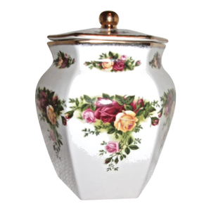 Vinatge Royal Albert Old Country Roses 8 1/2" Biscuit Jar