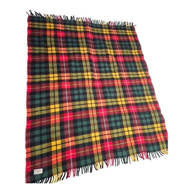 Vintage Faribo Wool Picnic Blanket For Sale
