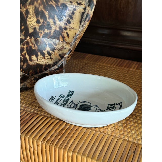 Vintage Italian Terracotta Glazed S. Maria Novella Vide Poche For Sale In Miami - Image 6 of 9