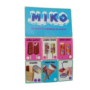 Metal Advertising Sign for MIKO ice cream, 1950s