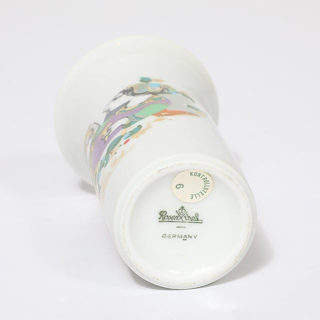 White Mid-Century Porcelain Vase W/ 24kt Gold Overlay by Bjorn Wiinblad for Rosenthal For Sale - Image 8 of 8