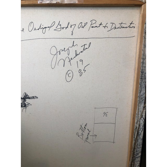 Joseph Nechvatal, Post Conceptual Digital Artist Oil Painting Screenprint Diptych Joseph Nechvatal, 1985 For Sale In Miami - Image 6 of 14