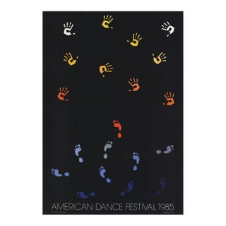 1985 Per Arnoldi 'American Dance Festival 1985' Multicolor USA Offset Lithograph For Sale