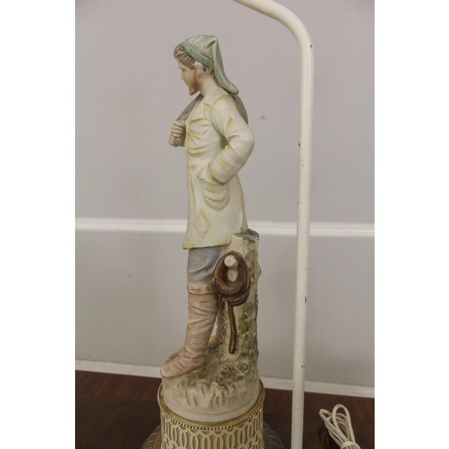 Pair Vintage 1950s Era Bisque Figural Italian Table Lamps Chairish