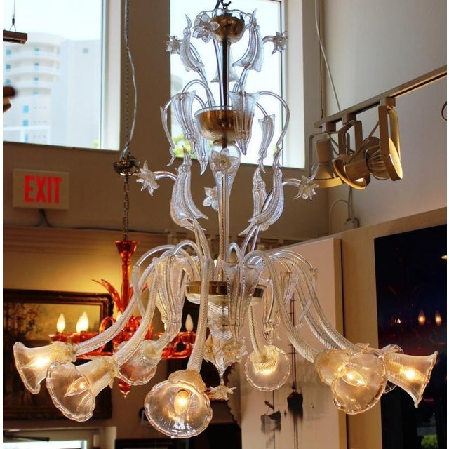 Zanchi Murano - 8 - Light Venetian Chandelier For Sale - Image 4 of 8