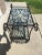 Victorian Late 20th Century Vintage Cast and Wrought Iron 2 Tier Bar Cart With Beveled Glass Tops For Sale - Image 3 of 12