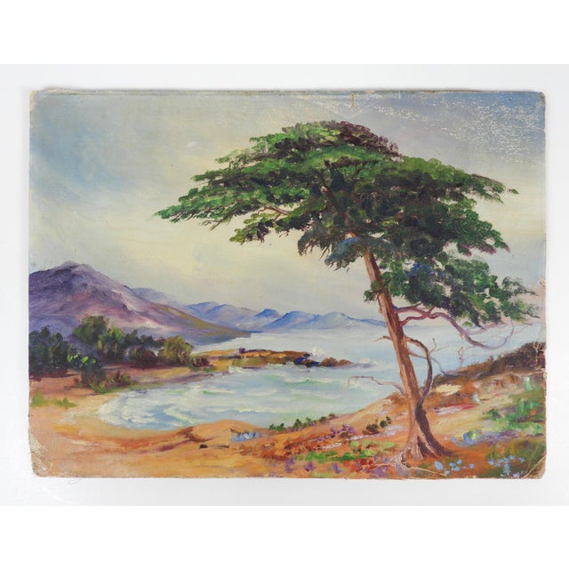 Early 20th Century Seaside Landscape Painting For Sale In Seattle - Image 6 of 9