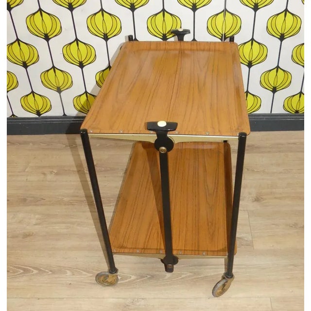 Metal No. 18 Bar Cart in Resopal from Bremshey & Co., 1960s For Sale - Image 7 of 12