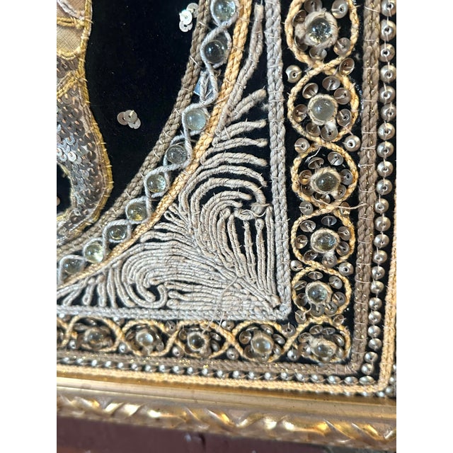 Vintage Burmese Kalaga Framed Tapestry For Sale - Image 10 of 12