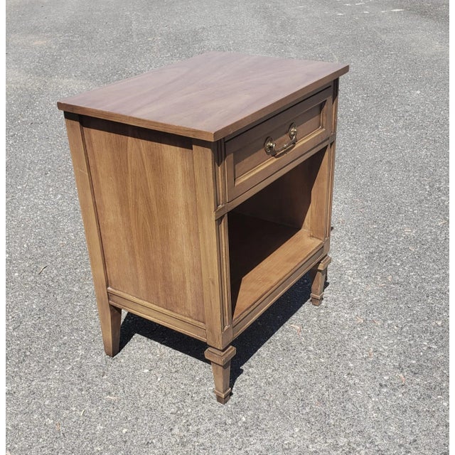 Mid 20th Century Vintage Contemporary Louis XIV Nightstands Side End Tables a Pair For Sale - Image 9 of 12