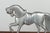 Early 20th Century Pair of English Turn of the Century Metal Bookends Depicting Prancing Horses For Sale - Image 10 of 12