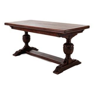 1930s Oak Dining Table With Chairs For Sale