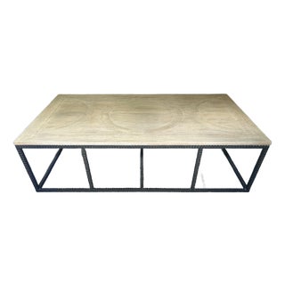 Formations Custom Tavolino Wood & Iron Coffee Table For Sale