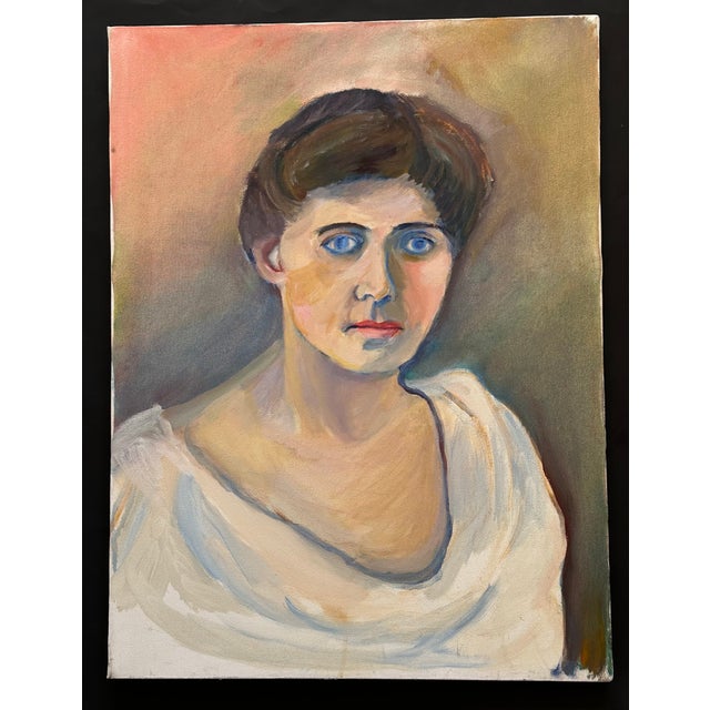 Original Oil Painting Portrait of a Woman For Sale - Image 11 of 11