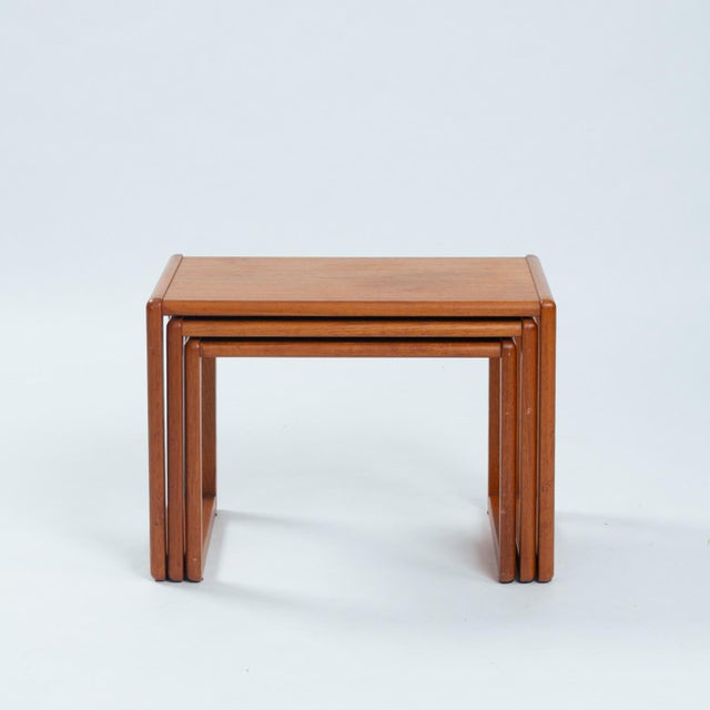 Danish Teak Nesting Tables, 1970s, Set of 3 For Sale - Image 16 of 16