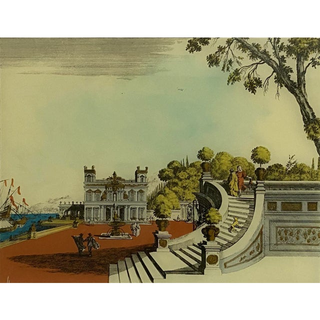 Immerse yourself in the beauty of Venice, Italy with this limited-edition color engraving print depicting the iconic Grand...