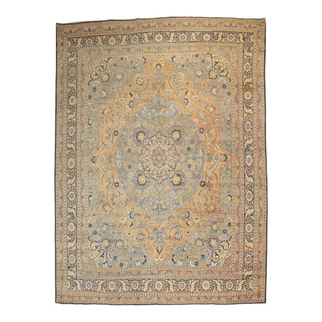 Early 20th Century Antique Zabihi Collection Persian Tabriz Room Rug For Sale