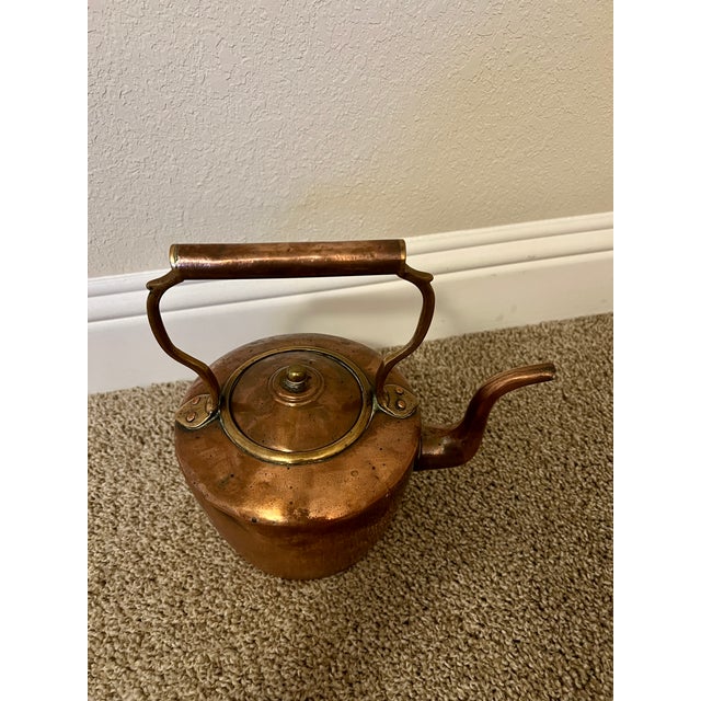 Antique English Copper Gold Tea Kettle Chairish