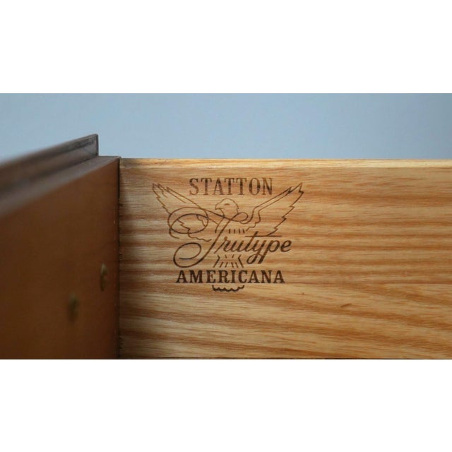 Statton Cherry Secretary Desk W. Bookcase Top For Sale - Image 17 of 18