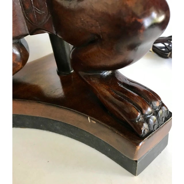 Mid 19th Century Carved Animalia Claw Lamps With Bronze Details - a Pair For Sale - Image 10 of 11
