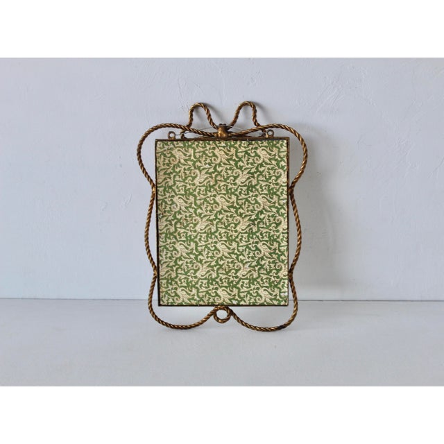 Vintage Italian Style Regency Gilt Twisted Rope and Tassel Wall Mirror For Sale - Image 10 of 14
