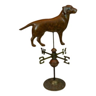 Late 20th Century Vintage Copper and Brass Table Top Model of a Weathervane For Sale