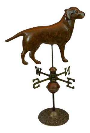 Late 20th Century Vintage Copper and Brass Table Top Model of a Weathervane
