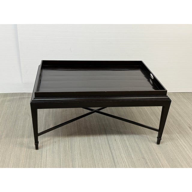 Design Plus Gallery presents the Mahogany Tray-Top Coffee Table by Barbara Barry for Baker Furniture. The rectangular...