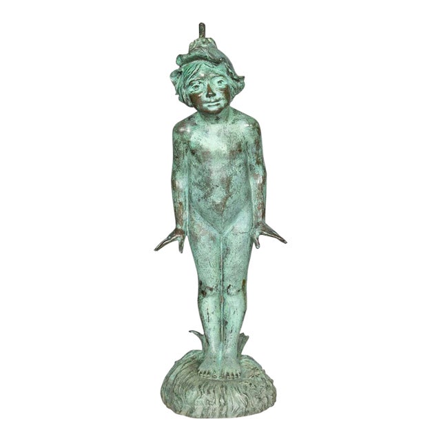 American Art Nouveau Bronze Sculpture of “Wildflower” by Edward Berge For Sale