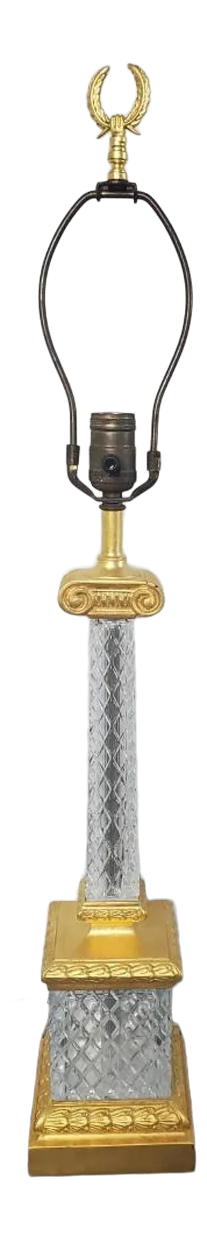 Vintage Loevsky & Loevsky Attributed Glass Table Lamp