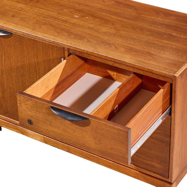 Jens Risom Mid Century Walnut Credenza For Sale - Image 10 of 13