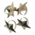 Vintage Silver-Tone Metal Star Shaped Napkin Rings - Set of 4 For Sale