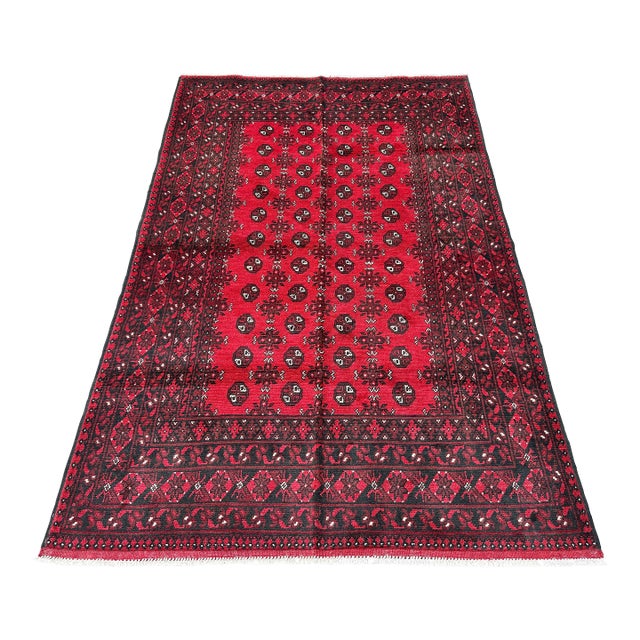 Fine Quality Red Khal Mohammadi Hand-Knotted Wool Rug - 7'9" X 5'1" For Sale