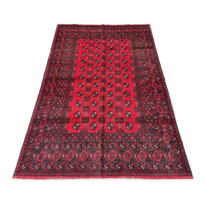 Fine Quality Red Khal Mohammadi Hand-Knotted Wool Rug - 7'9" X 5'1"