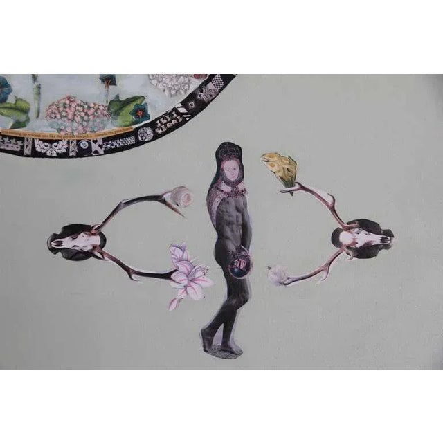 From a distance, the composition is a random collection of large floating "reading glasses", the scourge of middle age....