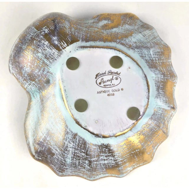 1970s Hand Painted Gold Stangl Trinket Dish For Sale In Portland, ME - Image 6 of 10