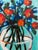 Wood “Garden Rhythm” Original Acrylic Contemporary Expressive Floral Still Life by Linda McDonough For Sale - Image 7 of 12