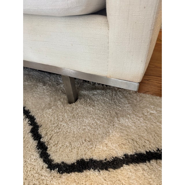Vintage Modern Sofa With Steel Base For Sale - Image 9 of 10