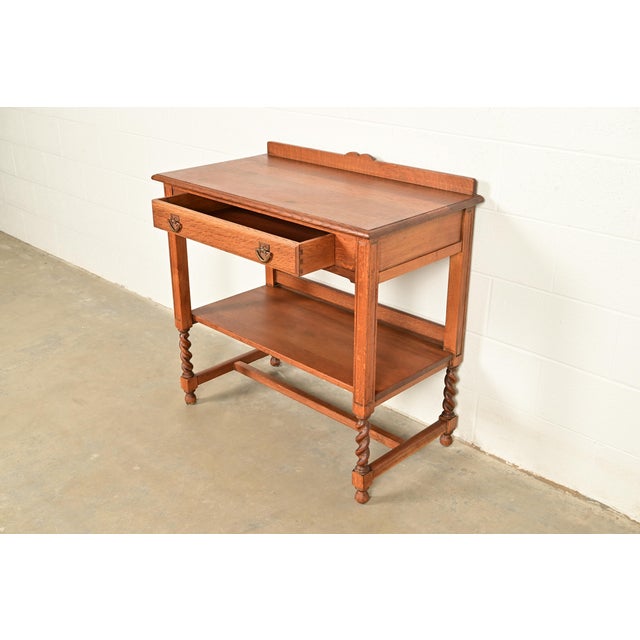 Stickley Brothers Antique Mission Oak Arts & Crafts Buffet Server, Circa 1910 For Sale In South Bend - Image 6 of 13