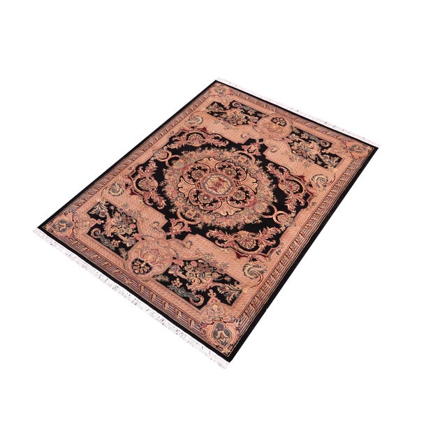 Designed with mesmerizing intricacy and gorgeous color palette, this hand-knotted masterpiece demonstrates the beauty and...