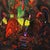 This artwork is a mesmerizing abstract piece characterized by its vibrant use of color and dynamic composition. the canvas...