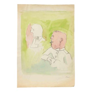 Mino Maccari, The Soldier, 1938, Pencil For Sale