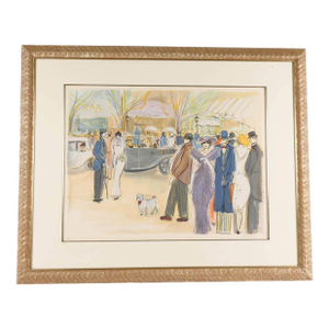 Late 20th Century Framed Signed Isaac Maimon "Paris Cityscape" Limited-Edition on Paper