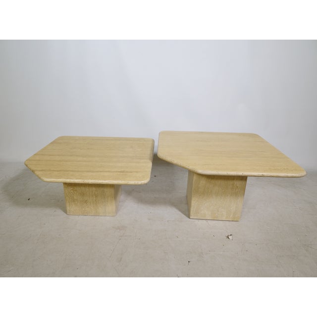 Mid-Century Travertine Nesting Tables, 1970s, Set of 2 For Sale - Image 12 of 12
