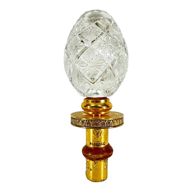 Fabergé Crystal Egg Bottle Stopper For Sale